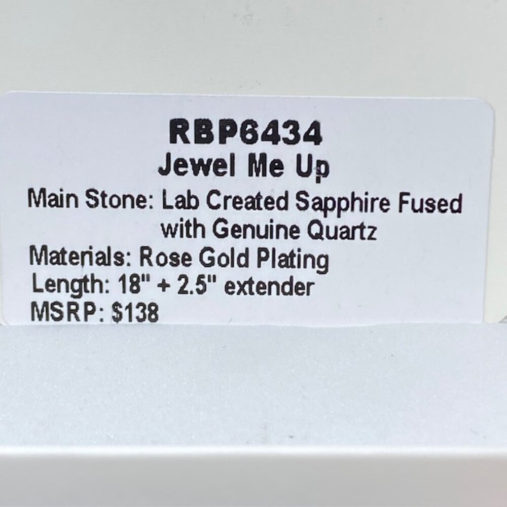 Sapphire CZ Necklace RBP6434 Jewel Me Up - Picture 2 of 2